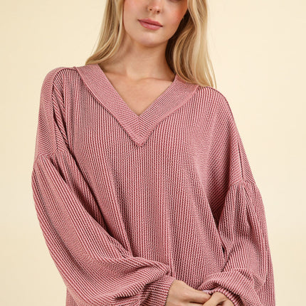 Otto Ribbed Knit Sweater Top