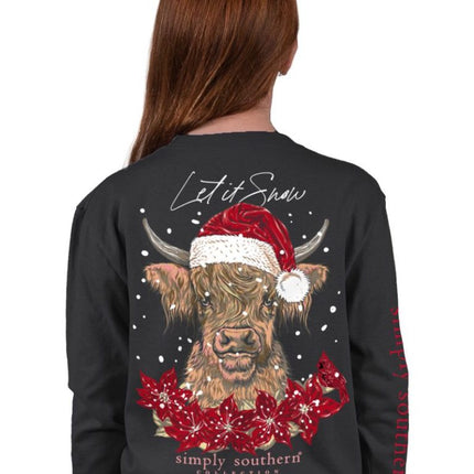 Snow Cow- Let it Snow Youth Long Sleeve