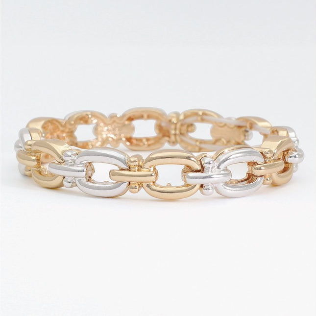 Two-tone Chain Links Bracelet