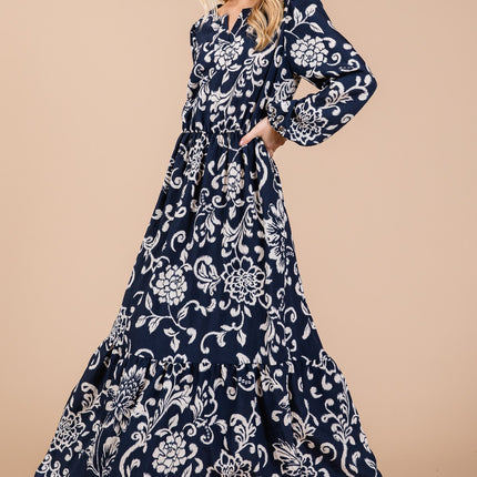 Ces Femme Navy Floral Maxi