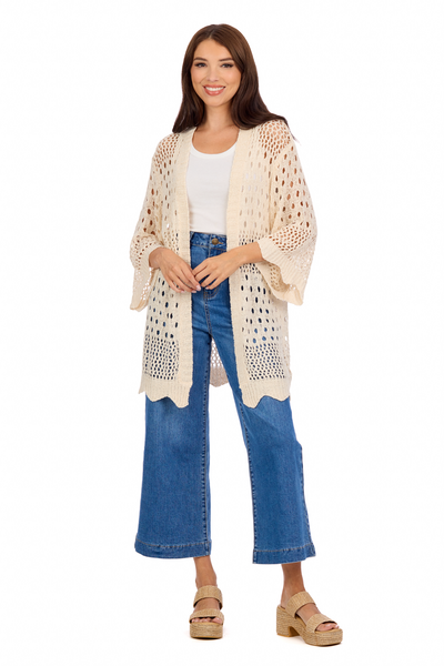 Jeanie Crochet One Size Cardigan