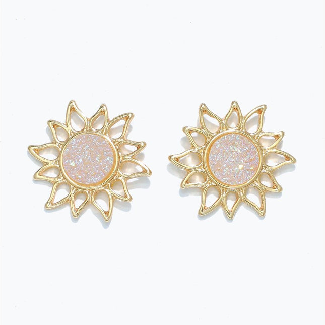 Gold Sun Earring