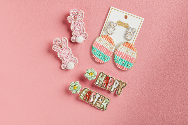 Beaded Easter Earrings