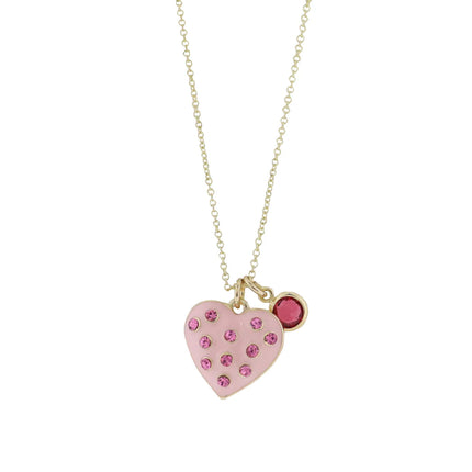 Kids Pink Heart Necklace