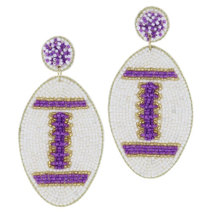 Jane Marie Football Earrings