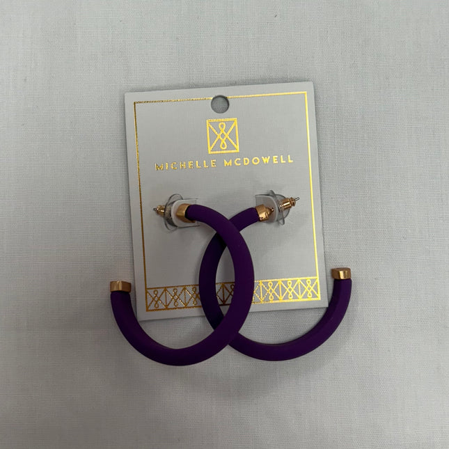 Purple & Gold Amanda Earrings