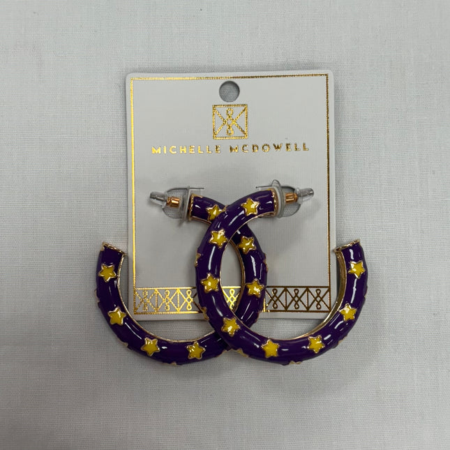Purple & Gold Justine Earrings