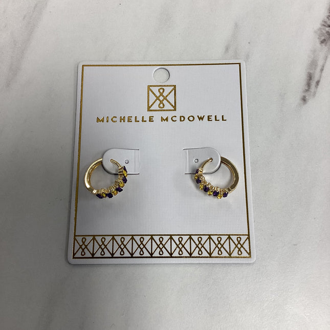 Purple and Gold Kay Earrings