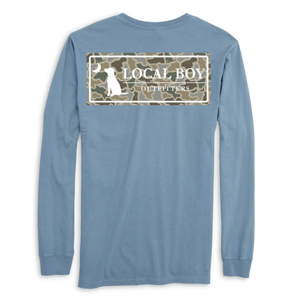 Youth Sand Dog & Moon Camo Plate LS Tee