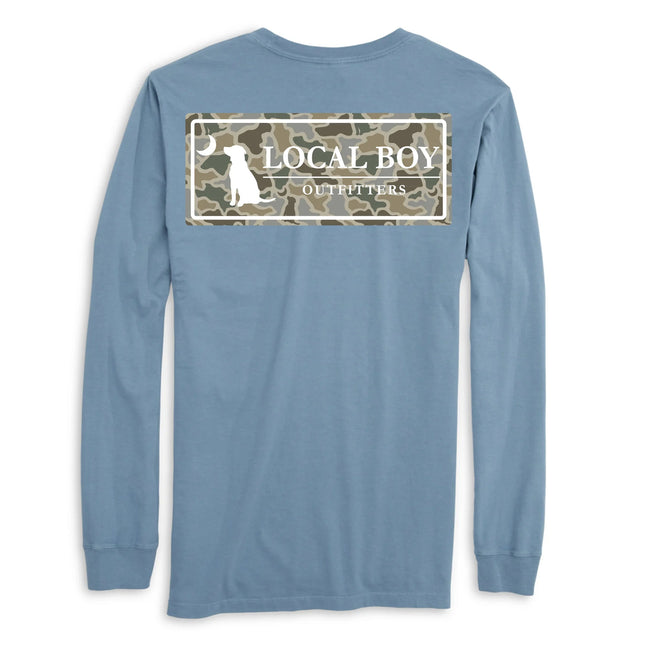 Youth Sand Dog & Moon Camo Plate LS Tee