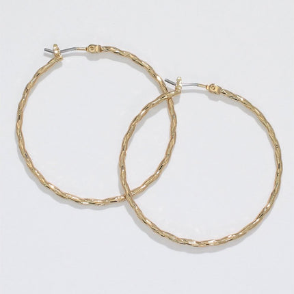 Twisted Gold Hoops