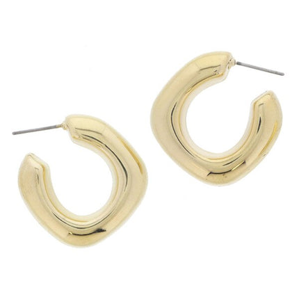 Jane Marie Thick Squared Off Hoops