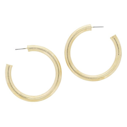 Large Tubular Hoop Earrings