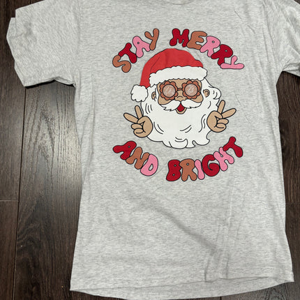 Jane Marie Stay Merry & Bright Santa Shirt