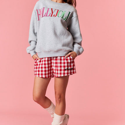 Holly Jolly Embroidered Crewneck