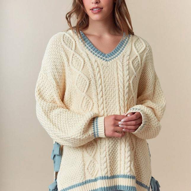 Ribbon Tie Sweater