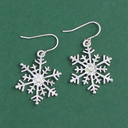 Periwinkle Silver Snowflakes