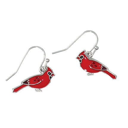 Periwinkle Red Enamel Cardinals