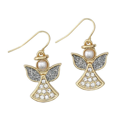 Periwinkle Silver Gold Crystal Angel