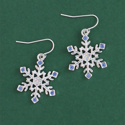 Periwinkle Snowflakes w/ Blue Crystals