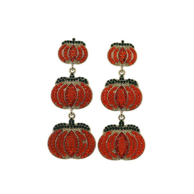Hanging pumpkin earrings