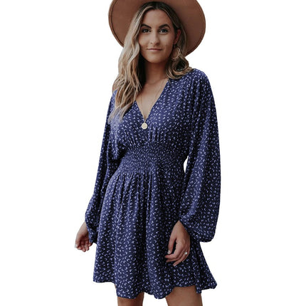 Long Sleeve V-neck Dress