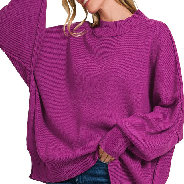 Side Slit Oversized Sweater