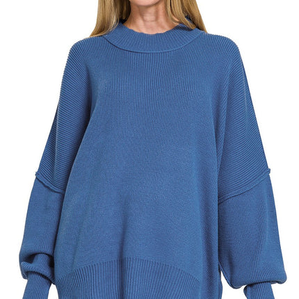 Side Slit Oversized Sweater