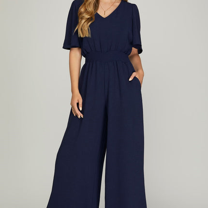 She & Sky Woven Jumpsuit