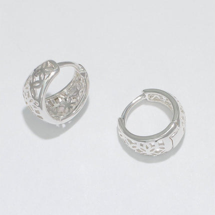 Mini Silver Floral Earrings