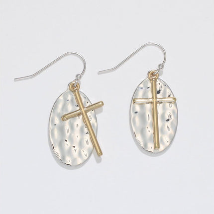 Gold Crosses Earrings