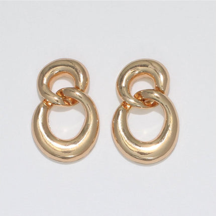 Polished Gold Link Earrings