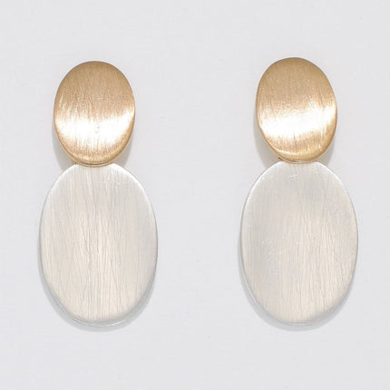 Two-toned Brushed Earrings