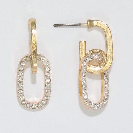 Polished Gold & Silver Link Earrings