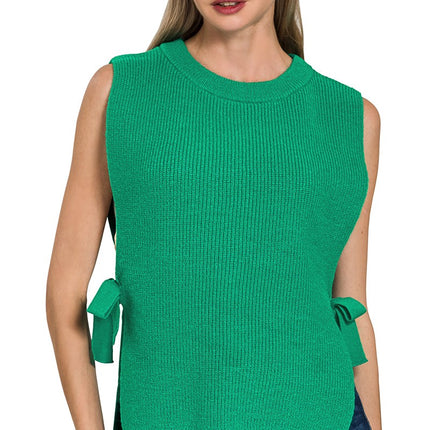 Side Tie Sweater Vest