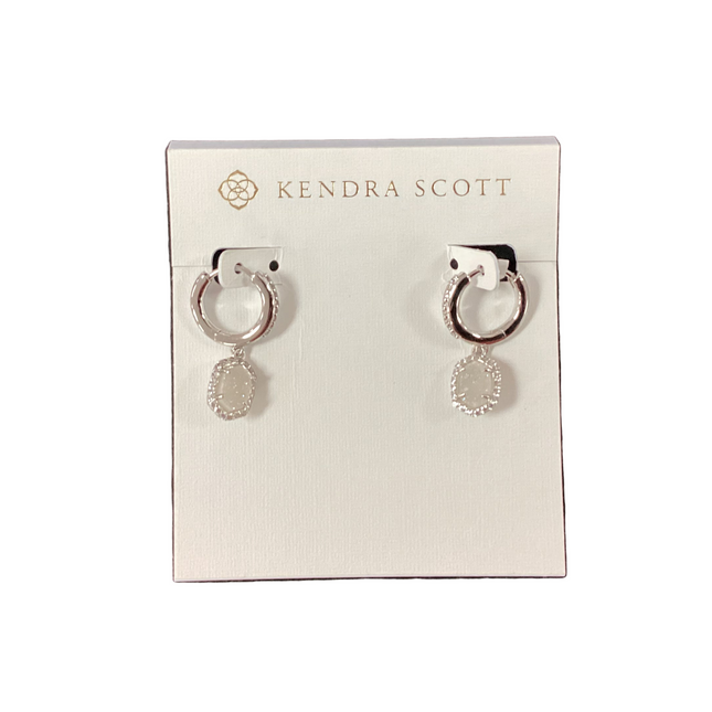 Daphne Crystal Frame Huggie Earrings