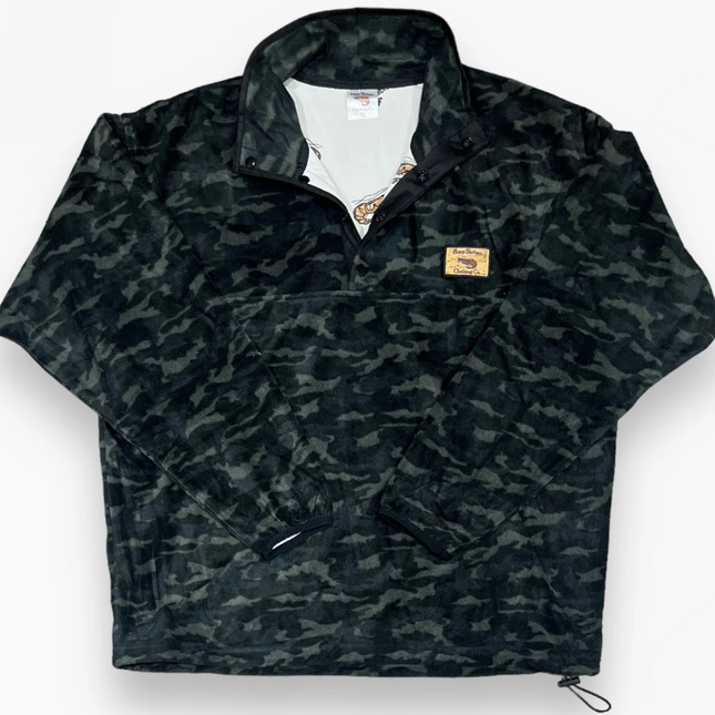 Black Camo Fleece Pullover