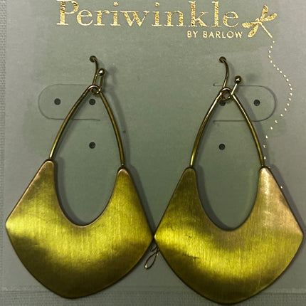 Periwinkle Earrings Dramatic Crescent Drop