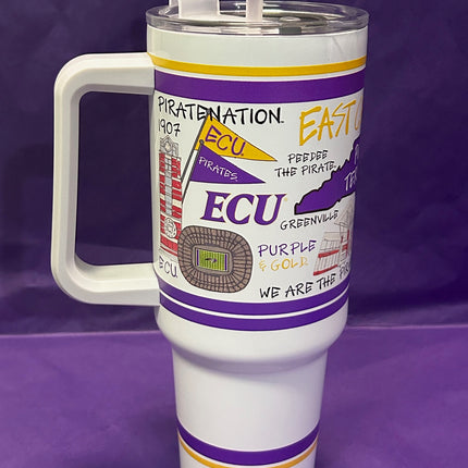 ECU Collegiate 40 oz Tumbler w/Handle