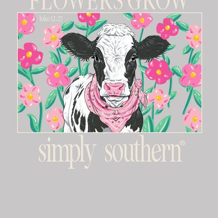 Simply Southern Long Sleeve Cow and Wildflowers