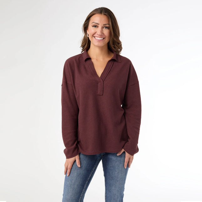 Michela Long Sleeve V-Neck Top