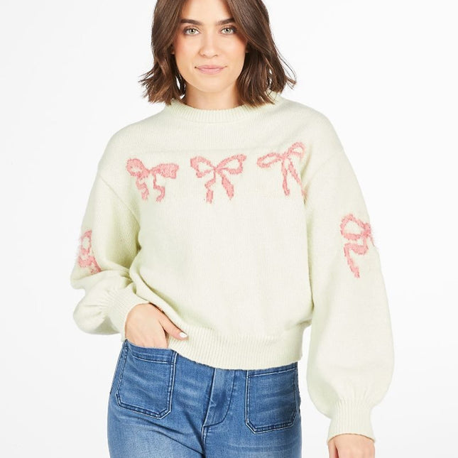 Fuzzy Ribbon Sweater