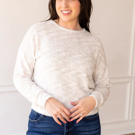 Southern Grace: Cream Heather Sweater