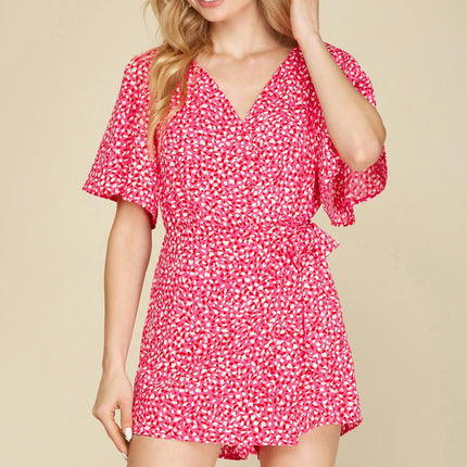 Flutter Sleeve Printed Romper