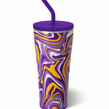 Swig Fanzone 32 Tumbler Purple & Yellow