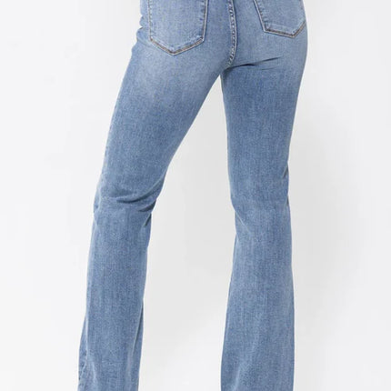 Judy Blue HW Double Button Bootcut Jeans