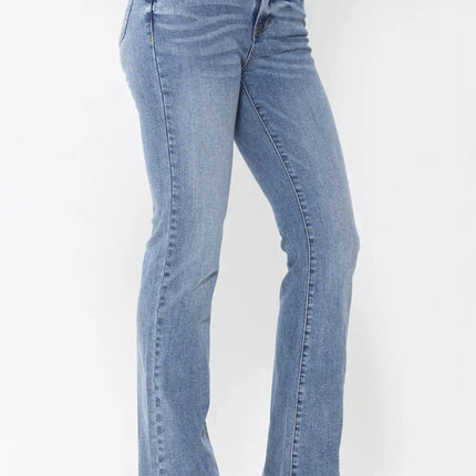 Judy Blue HW Double Button Bootcut Jeans