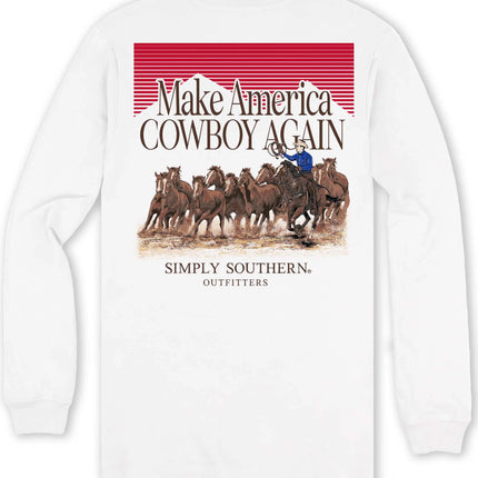 Simply Southern White Horses LS Shirt