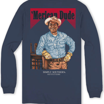 Simply Southern Merican Dude Cowboy LS Shirt