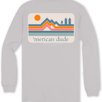 Simply Southern Merican Dude Mountains LS Shirt